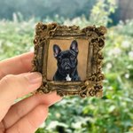 Personalizzato Vintage Style Oil Painting Frame Photo Fridge Magnet Home Decor Regalo di compleanno e anniversario per i proprietari di animali domestici