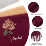 Bufanda personalizada suave y cálida con flor de nacimiento y nombre con borlas accesorio de invierno regalo de aniversario y cumpleaños para familia