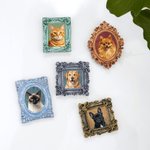Personalizzato Vintage Style Oil Painting Frame Photo Fridge Magnet Home Decor Regalo di compleanno e anniversario per i proprietari di animali domestici