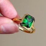 Gepersonaliseerde vierkante zilveren geboortesteen Bezel set solitaire ring Dainty sieraden dagelijkse slijtage bruiloft jubileum verjaardag cadeau voor paar bruid