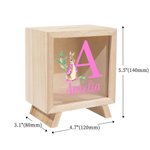 Gepersonaliseerd schattig paashaas initiaal helder spaarvarken met naam kamer decor Pasen verjaardagscadeau voor kinderen