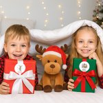 Personalised Cute Santa Claus Reindeer Waterproof Stickers Labels with Name Gift Decor Christmas Festival Party Favors for Family Friends