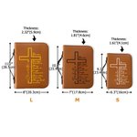 Personalisierte Multicolor Kreuz PU Leder Bibel Hülle Fall mit Namen Text und Tragegriff Taufe Geschenk für Christen