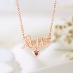 Gepersonaliseerde 1-3 Familie Hart Geboortesteen Liefde Ketting Sieraden met Namen Verjaardag Verjaardagscadeau voor vrouwen