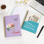 Personalized Birth Flower Gemstone 2026 Planner Spiral A5 Notebook with Name and Weekly Monthly Planner Pages Daily Use Birthday Gift for Students