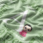 Personalisierte Cartoon-Figur Kuscheldecke mit Namen und Initiale Haus Deko Geburtstag Weihnachtsgeschenk für Familie Freunde