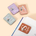 Marque-page magnétique en cuir PU avec nom Cadeau d'anniversaire pour les amoureux des livres