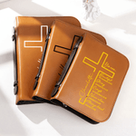 Personalisierte Multicolor Kreuz PU Leder Bibel Hülle Fall mit Namen Text und Tragegriff Taufe Geschenk für Christen