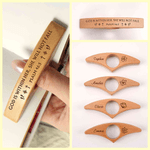 Personalised Birth Flower Bible Verse Wooden Thumb Book Page Holder with Engraved Text Book Accessories Birthday Gift for Bookworm Christian