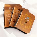 Personalized You Are Beautiful Pink Bow Birth Flower Bouquet Bible Verses PU Leather Bible Cover with Name Birthday Baptism Gift for Christians