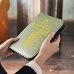 Personalisierte Multicolor Kreuz PU Leder Bibel Hülle Fall mit Namen Text und Tragegriff Taufe Geschenk für Christen