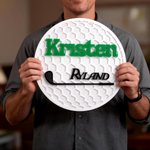 Personalized Golf Ball Acrylic Name Sign Wall Decor Club Competition Souvenir Birthday Gift for Golf Lovers