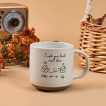Personalized I Wish You Lived Next Door Heart House Ceramic Mug with Handle and Engraved Name Birthday Anniversary Gift for Friends Besties