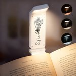 Personalised Birth Flower LED  Rechargeable Light Clip with Name Reading Accessories Birthday Gift for Book Lover Friends