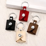 Personalized 3 Family Photos Album PU Leather Keychain with Engraved Text Birthday Father's Day Anniversary Gift for Dad Husband