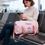 Bolsa de viaje de lona personalizada con nombre y correa para el hombro Regalo de cumpleaños de uso diario para mujeres