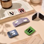 Personalized Birth Flower Magnetic PU Leather Bookmark Clip with Name and Initial Reading Accessories Birthday Gift for Book Lovers Bookworms