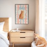 Personalised Watercolour and Coloured Pencil Style Pet Portrait Photo Canvas Painting with Name Home Decor Pet Birthday Gift for Pet Lovers Owners