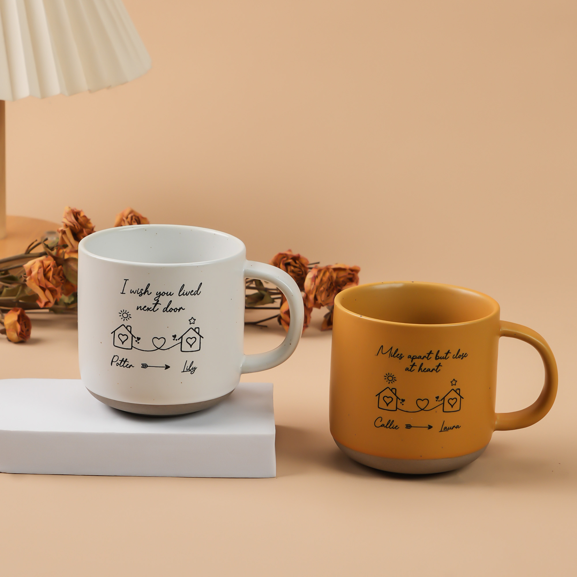 Tasse en céramique personnalisée avec poignée et nom gravé Cadeau d'anniversaire pour les amis et les proches