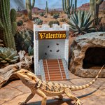 Personalised 3D Printed Castle Stone Wall Bridge Feeder Box with Text Reptile Habitat Adoption Anniversary Gift for Lizard Reptile Owners