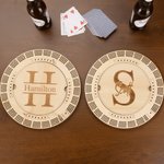 Personalized Engraved Monogram Wooden Cribbage Board Set with 4 Tracks and 16 Pegs Travel Party Game Birthday Gift for Cribbage Lovers
