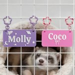 Personalisiertes Multicolor 3D-gedrucktes Namensschild Kleintierkäfig Namensschild für Meerschweinchen Kaninchen Hamster Chinchillas Geburtstagsgeschenk für Tierliebhaber