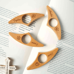 Personalised Birth Flower Bible Verse Wooden Thumb Book Page Holder with Engraved Text Book Accessories Birthday Gift for Bookworm Christian