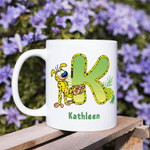 Personalized Long-Tailed Marsupilami 11 oz 15 oz Ceramic Mug with Name and Initial Daily Use Birthday Gift for Family Friends | Callie × Marsupilami®