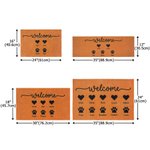 Personlig Welcome Heart Dog Paw Print halkfri dörrmatta med namn heminredning inflyttningsfest födelsedagspresent för hundägare älskare