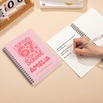 Personalised Funny I Survived 67 Days of School A5 Spiral Notebook with Name and 120 Lined Pages Birthday Back to School Gift for Kids Students