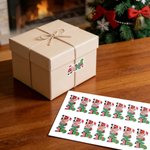 Personalized Christmas Theme Design Waterproof Stickers Labels with Name Christmas Decor Party Favors for Family Friends