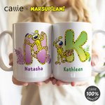 Personalized Long-Tailed Marsupilami 11 oz 15 oz Ceramic Mug with Name and Initial Daily Use Birthday Gift for Family Friends | Callie × Marsupilami®
