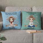 Personalised Cartoon Character Soft Cushion Cover with Name Home Decor Book Club Birthday Gift for Women Girls Reading Lovers