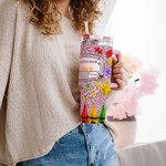 Personalised Colourful Composition Book Apple Crayon 40oz Insulated Tumbler with Name and Straw Back to School Appreciation Gift for Teacher