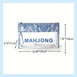 Personalized Blue-and-White Porcelain Mahjong Waterproof Storage Bag with Name Travel Accessory Birthday Gift for Mahjong Lovers