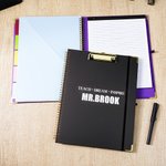 Personligt flerfärgat A4-urklipp med titel PP inre sida och anteckningsblock Kontorsmaterial Födelsedagspresent för lärare Student