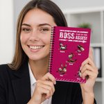 Personalized Boss Pain In The Asses Funny Donkey Spiral A5 Notebook with Name Daily Planner Diary Birthday Gift for Colleague Friend