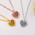 Gepersonaliseerde Hart Vingerafdruk Ketting Sierlijke Sieraden met Gegraveerde Handschrift Tekst Verjaardag Moederdag Herdenkingscadeau voor haar