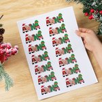 Personalized Christmas Theme Design Waterproof Stickers Labels with Name Christmas Decor Party Favors for Family Friends
