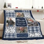 Personalisierte Foto Comfort Message Plaid Soft Throw Decke mit Namen Home Decor Memorial Sympathy Geschenk für Familie Freunde