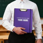 Personligt flerfärgat A4-urklipp med titel PP inre sida och anteckningsblock Kontorsmaterial Födelsedagspresent för lärare Student