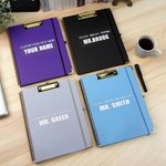 Personligt flerfärgat A4-urklipp med titel PP inre sida och anteckningsblock Kontorsmaterial Födelsedagspresent för lärare Student