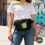 Personifierad långsvansad Marsupilami Butterfly Crossbody Fanny Pack med namn och justerbar rem Födelsedagspresent för kvinnor | Callie × Marsupilami®