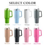 Personalized Pickleball Shadow Monogram 40oz Tumbler with Straw Large Capacity Travel Accessory Birthday Gift for Pickleball Lover