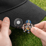 Personalised Cartoon Photo Football Player Magnetic Hat Clip Sports Team Birthday Gift for Kids