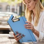 Bloc-notes A4 personnalisé avec fleur de naissance Multicolore avec page intérieure en PP et bloc-notes Fournitures de bureau Cadeau d'anniversaire pour enseignant(e) étudiant(e) personnel de bureau