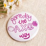Personalised Game Day Greek Letter Sorority Button Pin Badge Party Accessories Game Night Gift for Sister Friend | Callie × Affinity Licensing