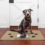 Zerbino antiscivolo personalizzato con 1-3 foto di animali e testo design con zampe regalo per amanti di animali