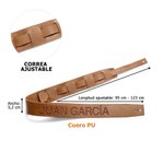 Correa de guitarra ajustable personalizada de cuero con nombre bordado accesorios de música regalo de cumpleaños para guitarristas y músicos