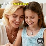 Personalized Birthstone Marsupilami Heart Lock Core Leopard Print Necklace with Name Birthday Gift for Friends Family | Callie × Marsupilami®